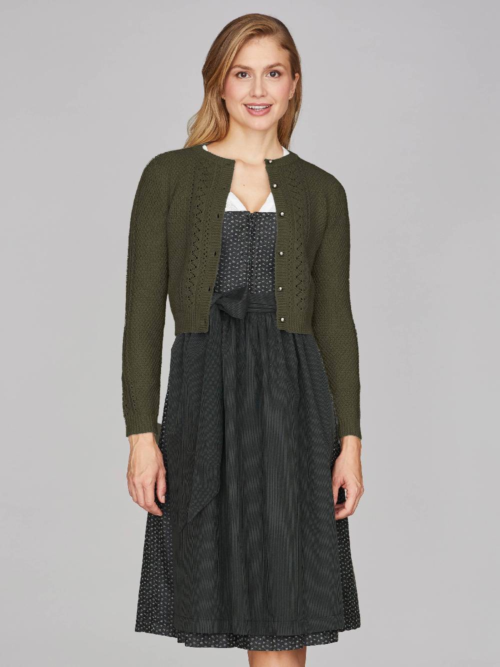 Limberry Olivgrüne Strickjacke - EVI 50% Rabatt für begrenzte Zeit