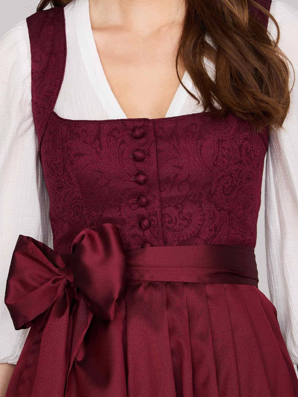 Limberry Gemustertes weinrotes Dirndl - HEDI VINTAGE WINE Angebote