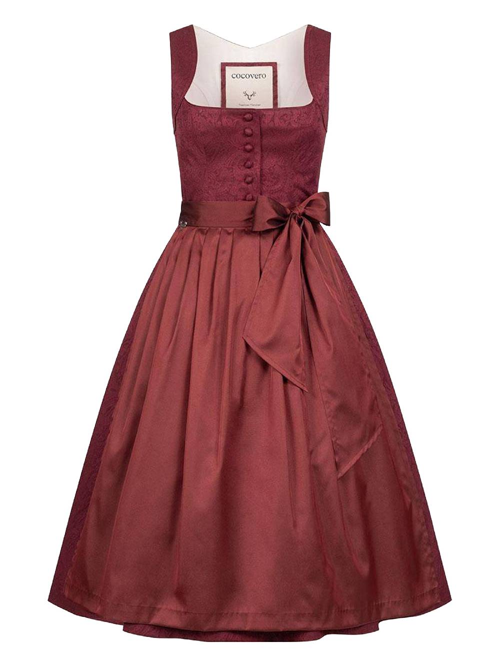 Limberry Gemustertes weinrotes Dirndl - HEDI VINTAGE WINE Angebote