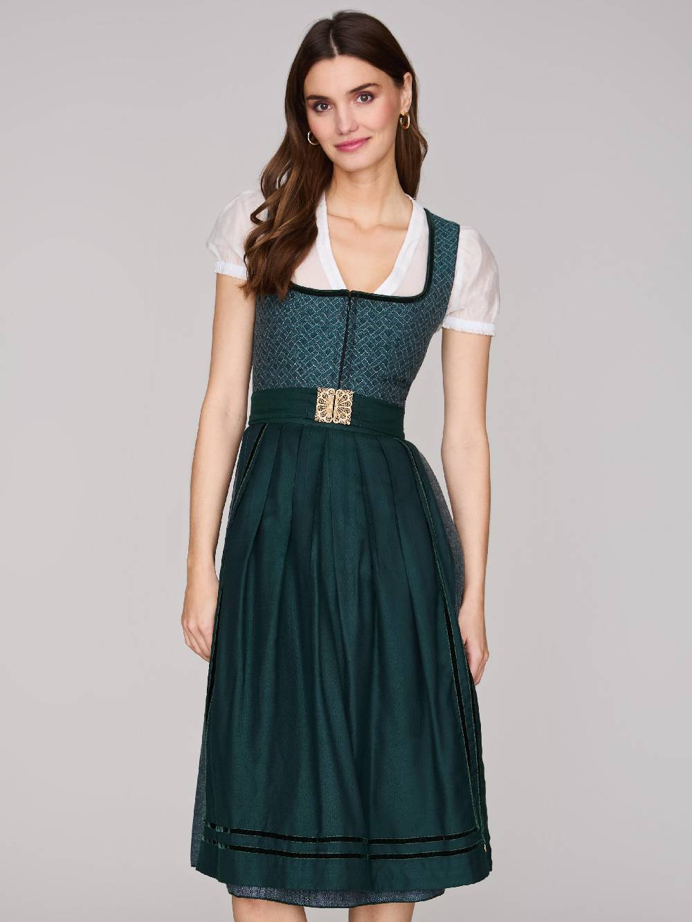 Limberry Gemustertes Dirndl in Petrol - REGINA Hotsell