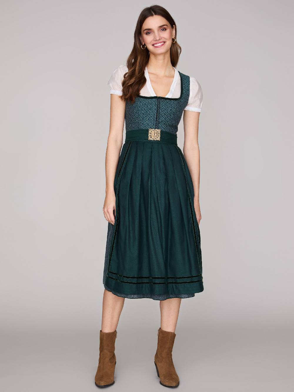 Limberry Gemustertes Dirndl in Petrol - REGINA Hotsell