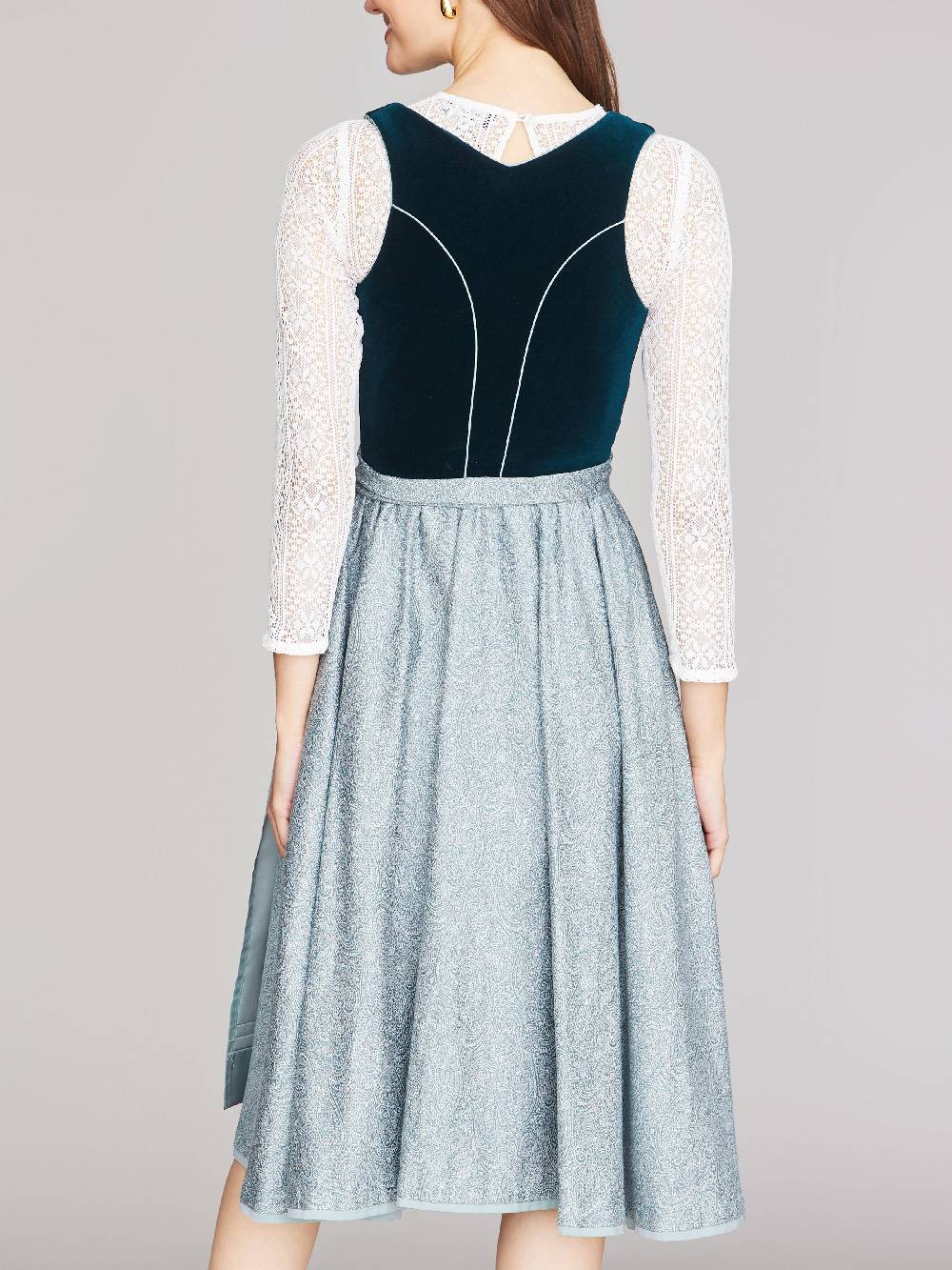 Limberry Mintfarbenes Dirndl mit Samt-Mieder - MIMI im Angebot
