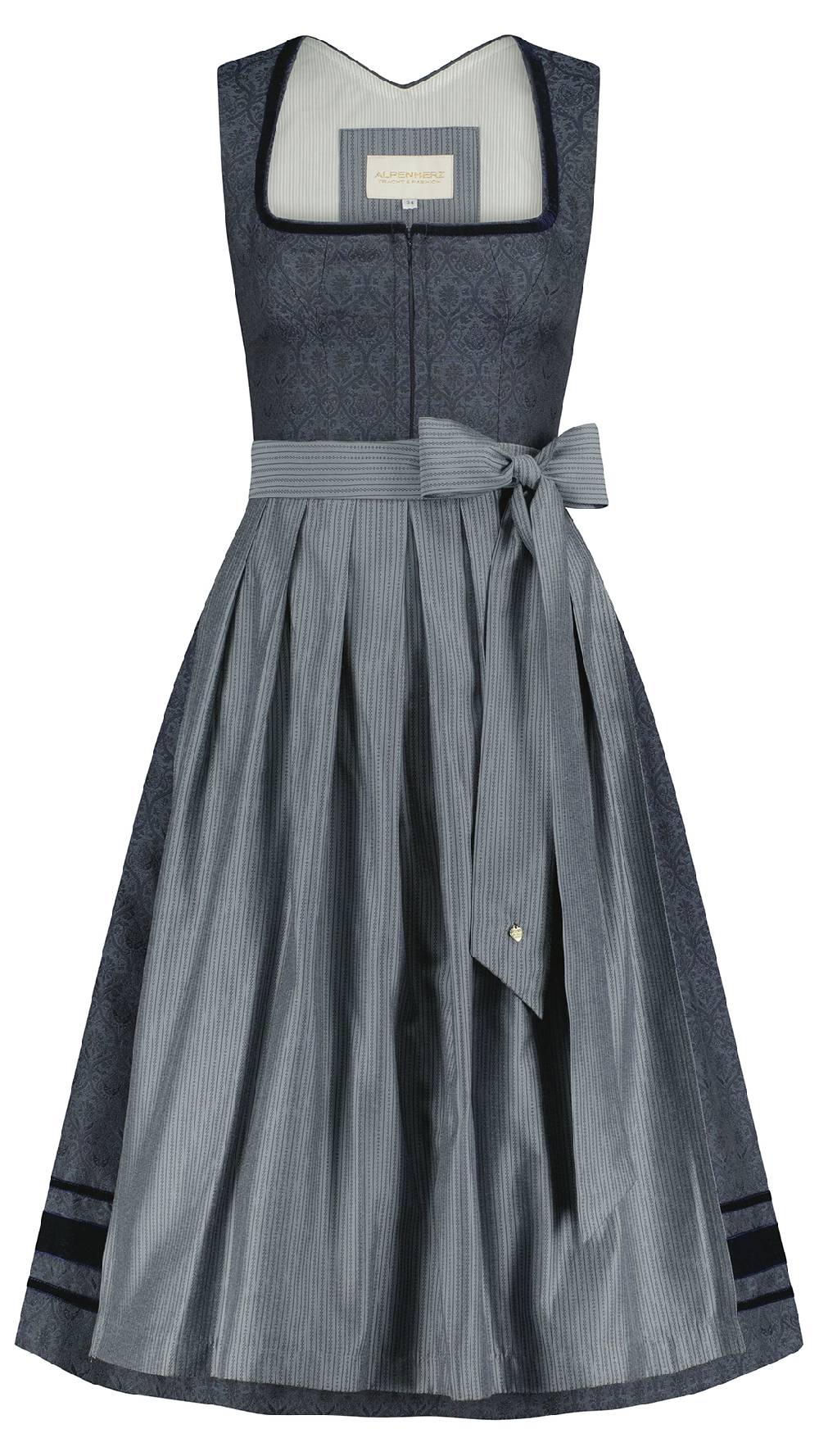 Limberry Dunkelblaues Dirndl mit Ornament-Muster - FRANZI Günstiger Verkauf