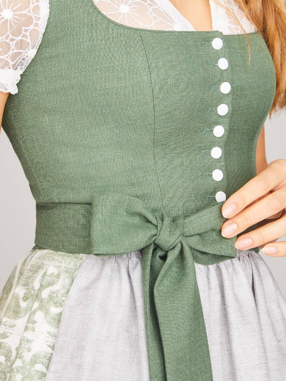Limberry Grünes Dirndl mit Knöpfen - CAROLINE Großer Ausverkauf