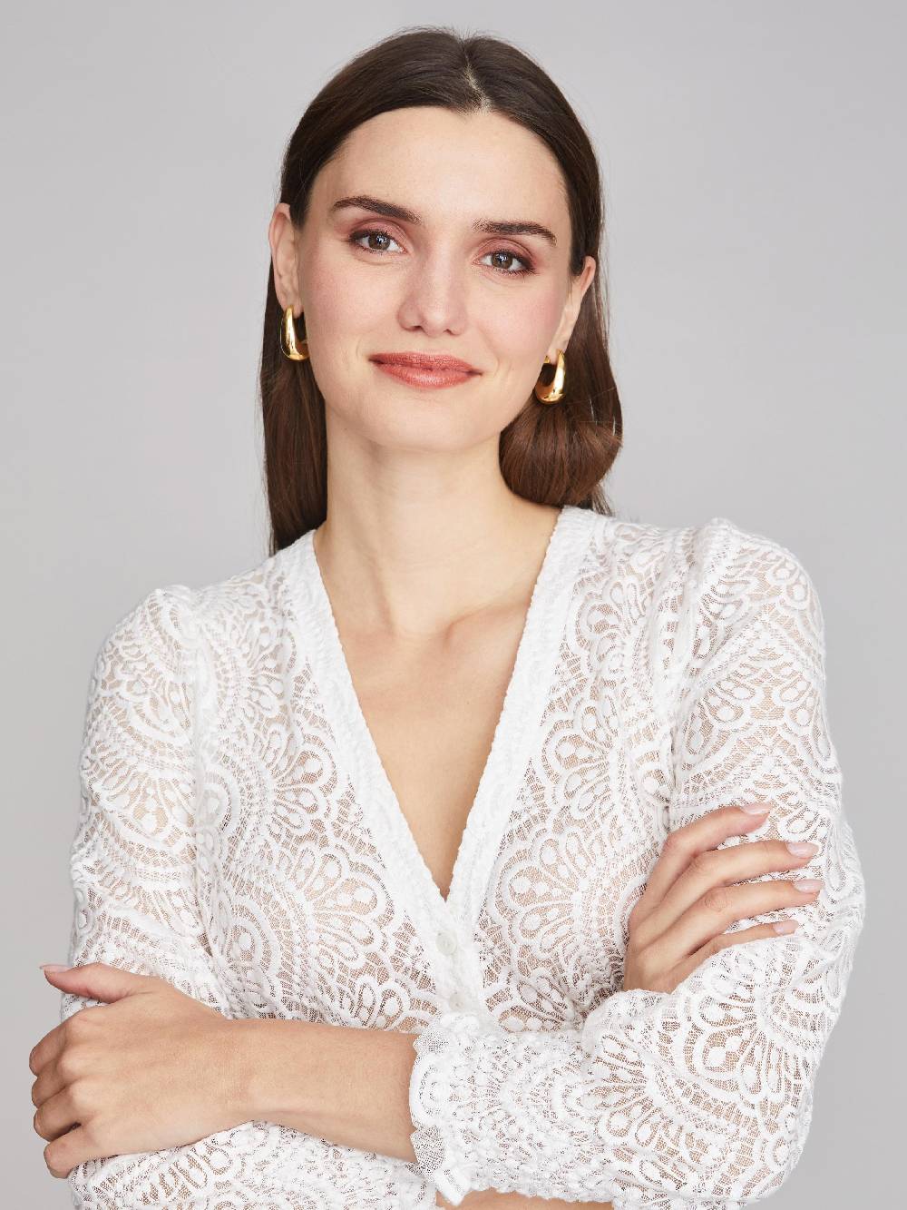 Limberry Weiße Dirndlbluse mit V-Ausschnitt - THERESA Flash Sale