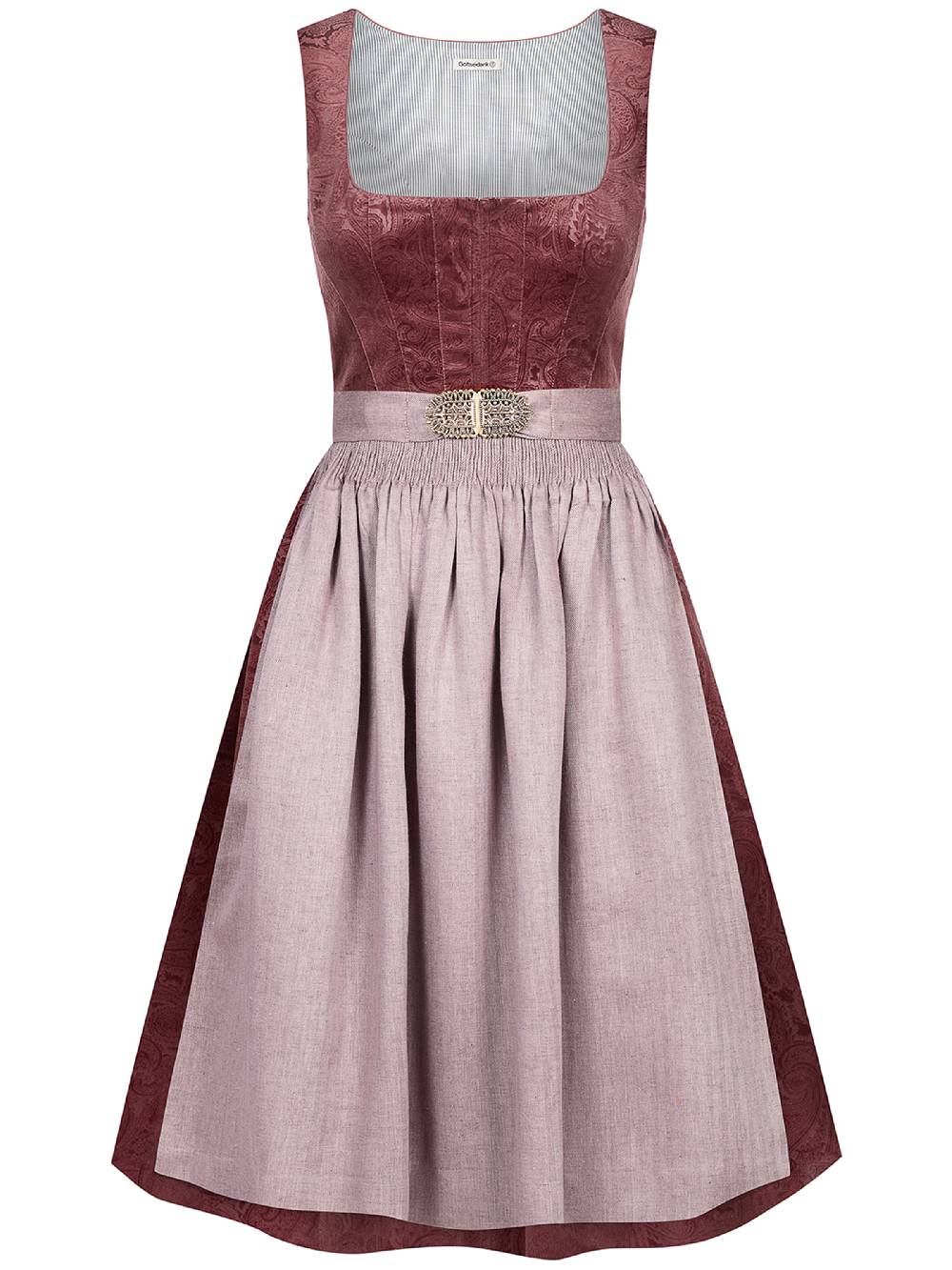 Limberry Rosafarbenes Dirndl aus gemustertem Samt - ANTONIA NELKENROSA Cyber Monday