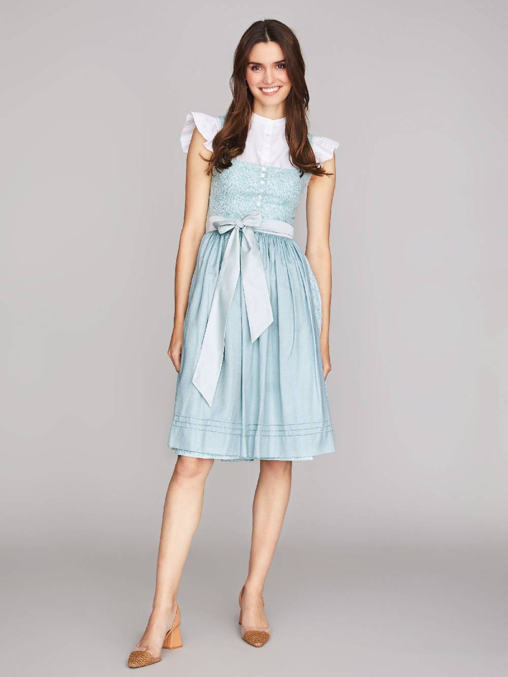 Limberry Türkis-farbenes Dirndl mit Blumenmuster - FIONA TÜRKIS Muttertagsangebot