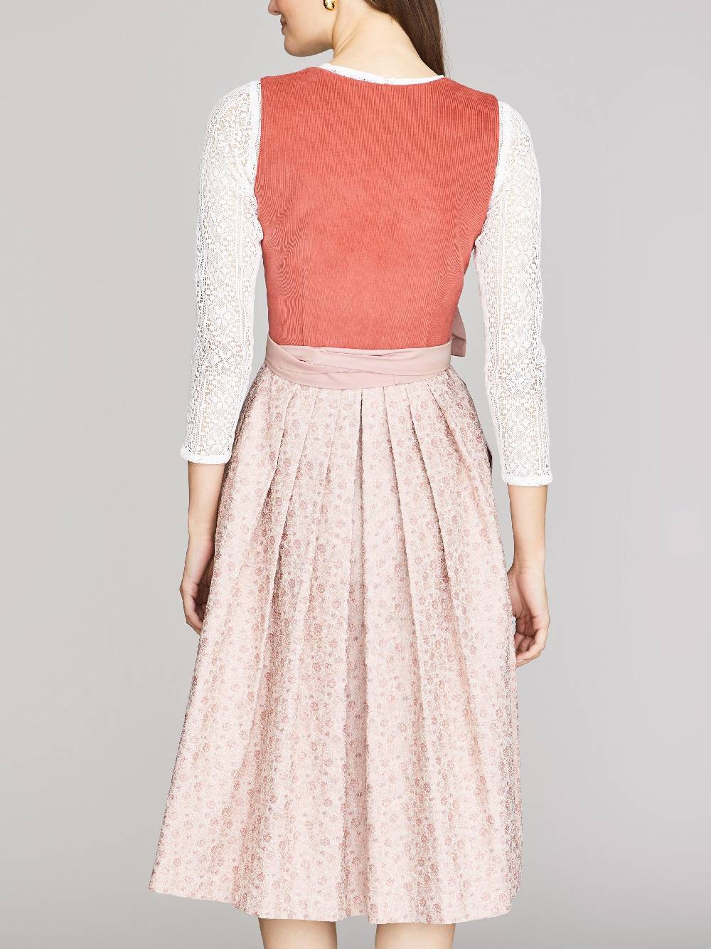 Limberry Coral-farbenes Dirndl mit Cord-Mieder - CAMILLE DUSTY ROSE Nur für heute