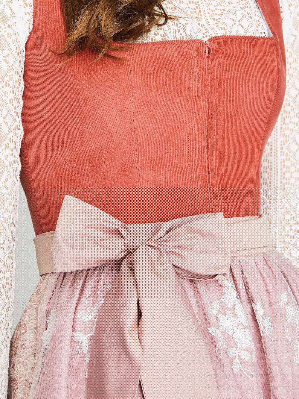 Limberry Coral-farbenes Dirndl mit Cord-Mieder - CAMILLE DUSTY ROSE Nur für heute