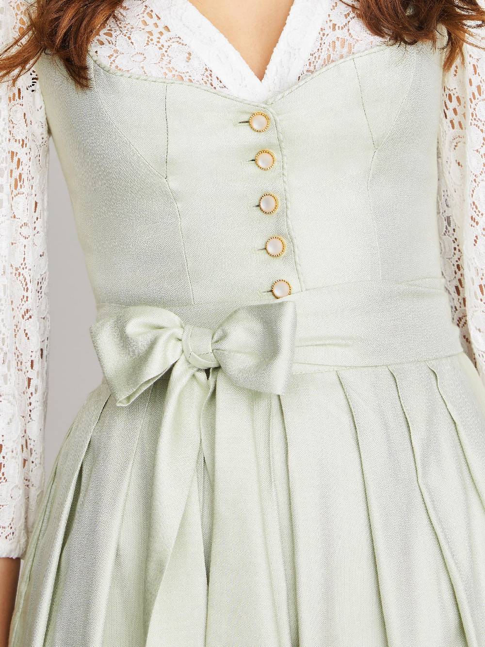 Limberry Salbeigrünes Dirndl im Monochrome-Look - LUNA SALBEI 50% Rabatt mit kostenlosem Versand