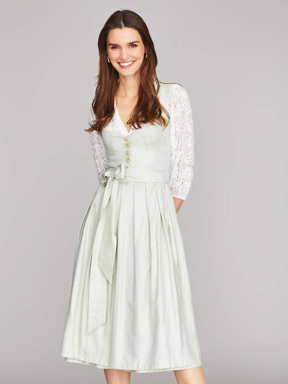 Limberry Salbeigrünes Dirndl im Monochrome-Look - LUNA SALBEI 50% Rabatt mit kostenlosem Versand