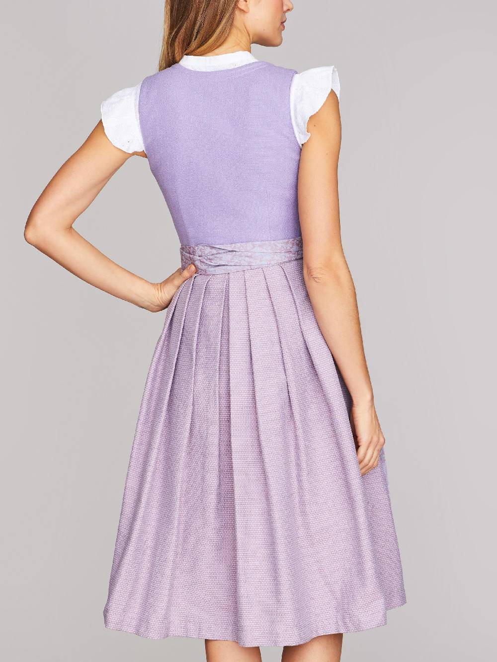 Limberry Lavendel-farbenes Dirndl mit Schnursteppung - CLAIRE LAVENDER Kostenloser Versand international