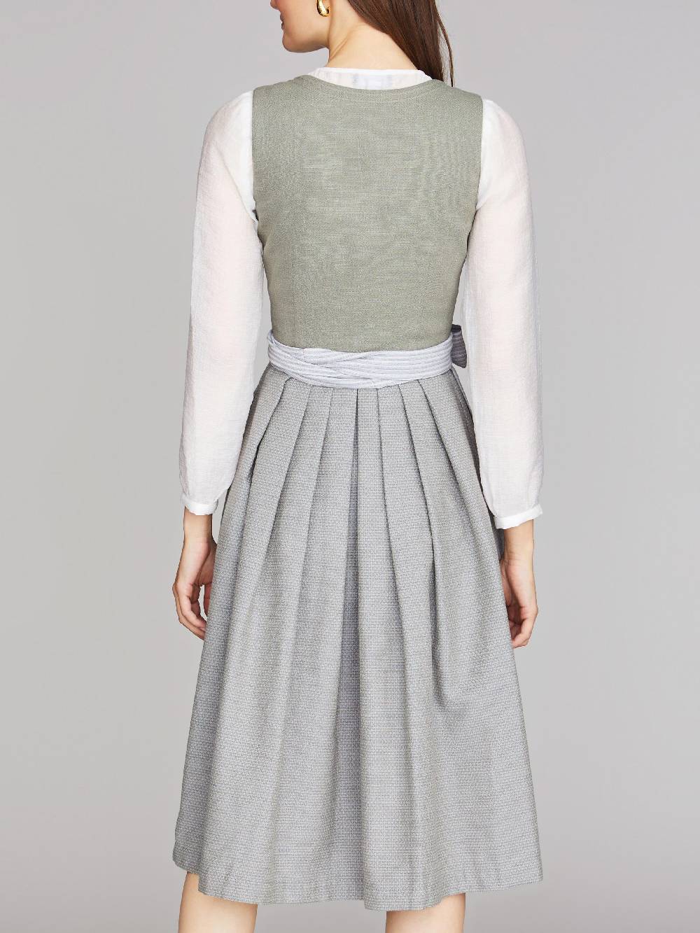 Limberry Grünes Dirndl aus Leinen - CLAIRE MISTY GREEN Fabrikladen