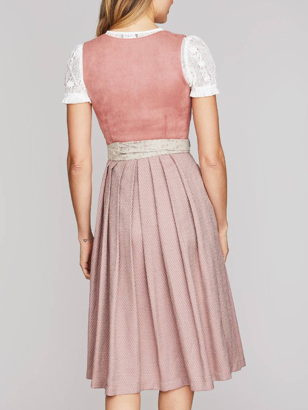 Limberry Rosa-farbenes Dirndl mit Velours-Mieder - JULIE DUSTY ROSE Speichern exportieren