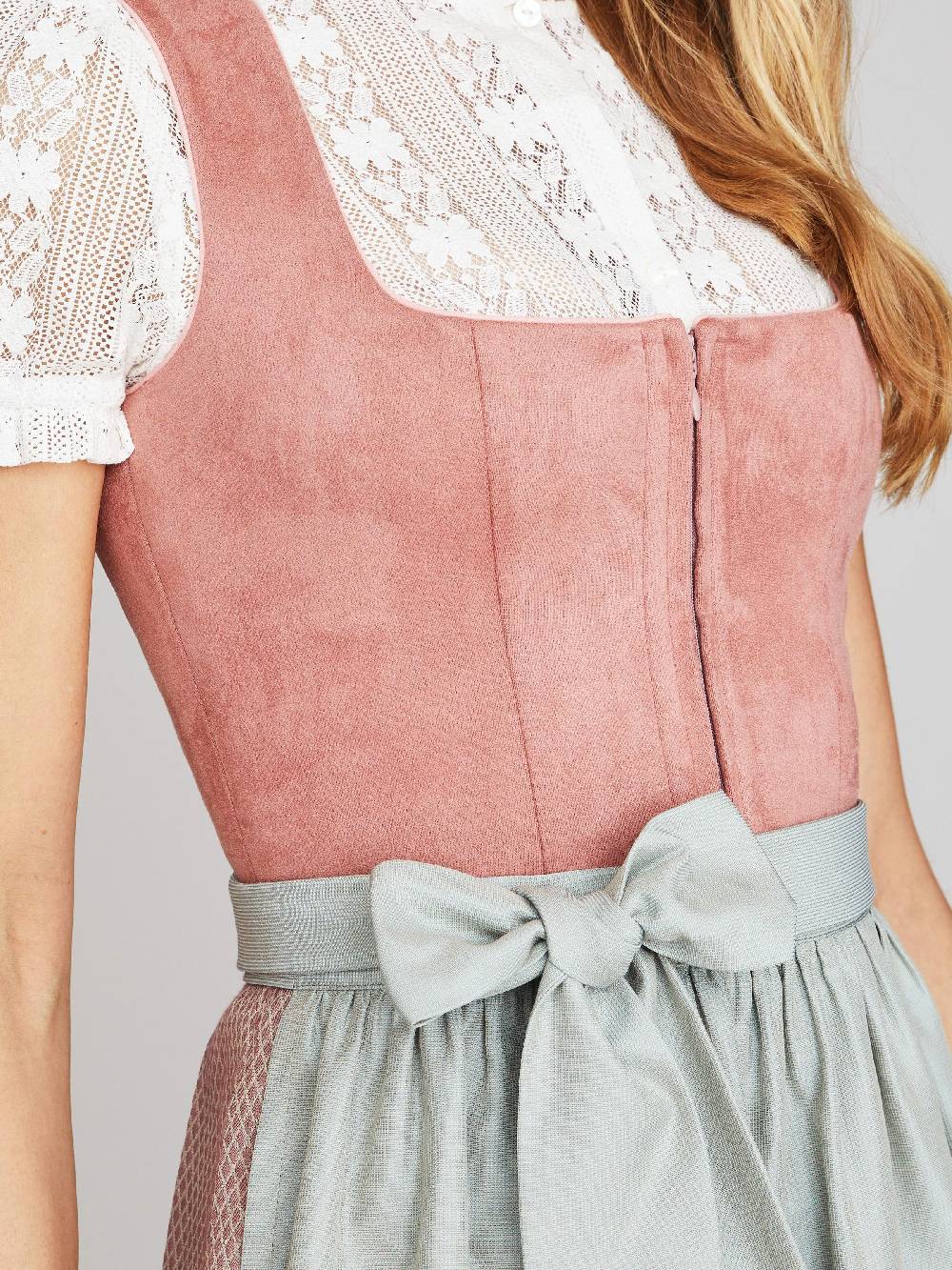 Limberry Rosa-farbenes Dirndl mit Velours-Mieder - JULIE DUSTY ROSE Speichern exportieren
