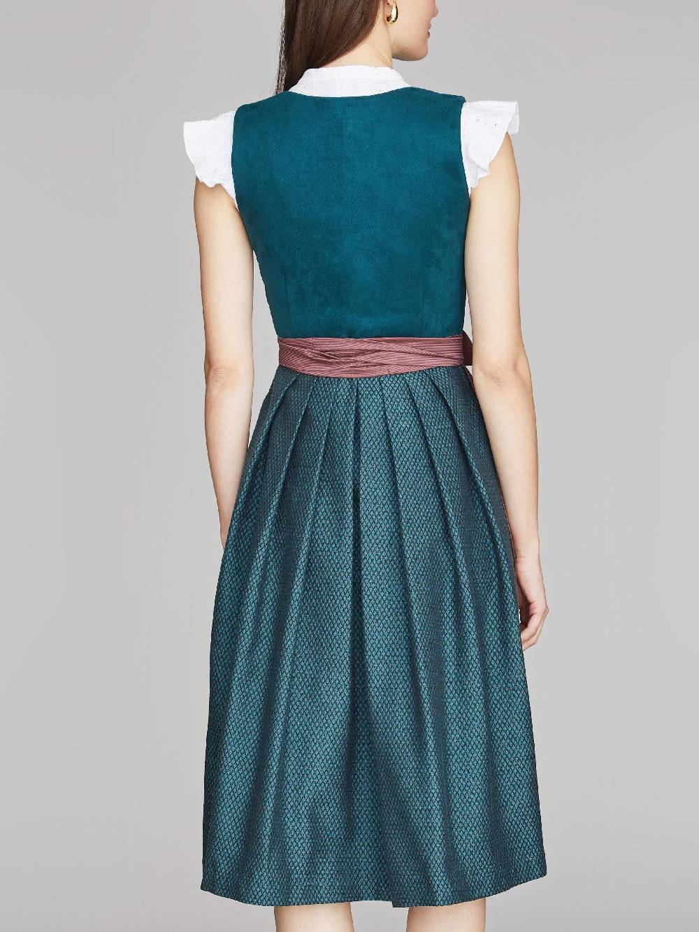 Limberry Blau-Grünes Dirndl mit Velours-Mieder - JULIE DARK TEAL Black Friday Preise