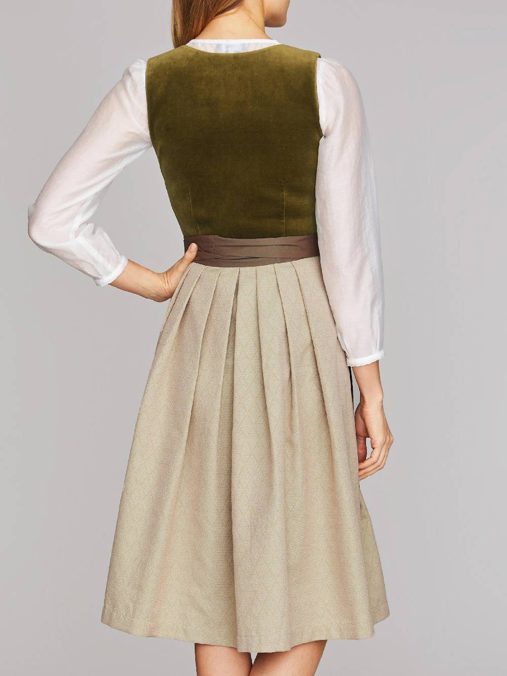 Limberry Olivgrünes Dirndl mit Samt-Mieder - DELILAH OLIVE zollfrei