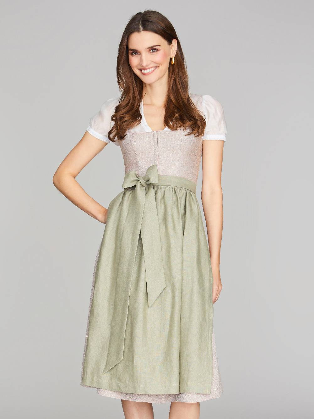Limberry Dirndl in Altrosa mit Streublumen-Muster - LILIA PRIMROSE 2025