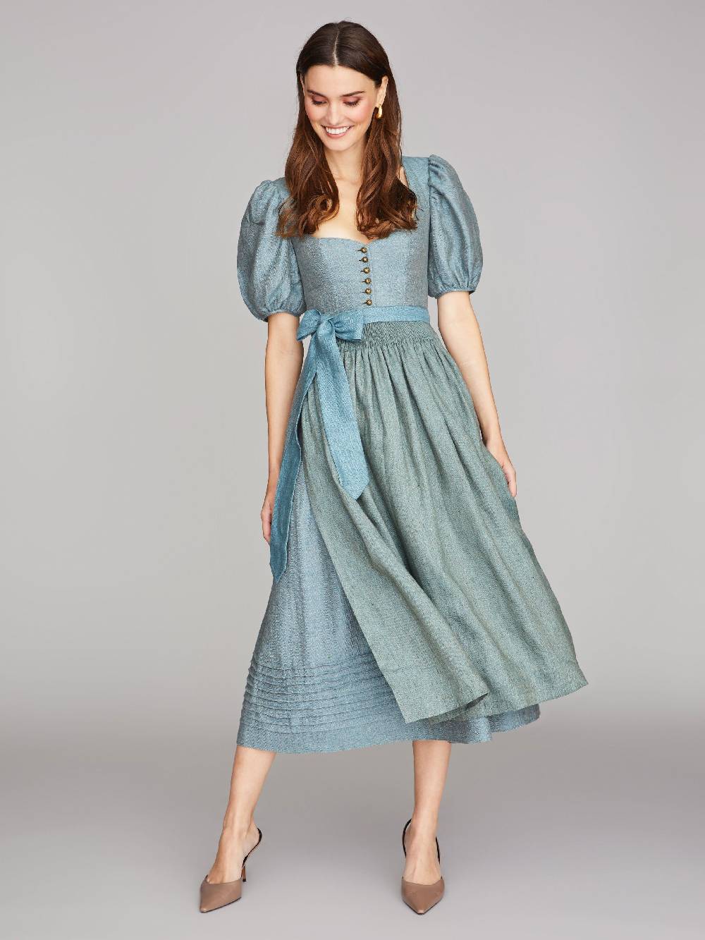 Limberry Blaues Dirndl mit Ärmeln - LINA ARONA BLUE Online