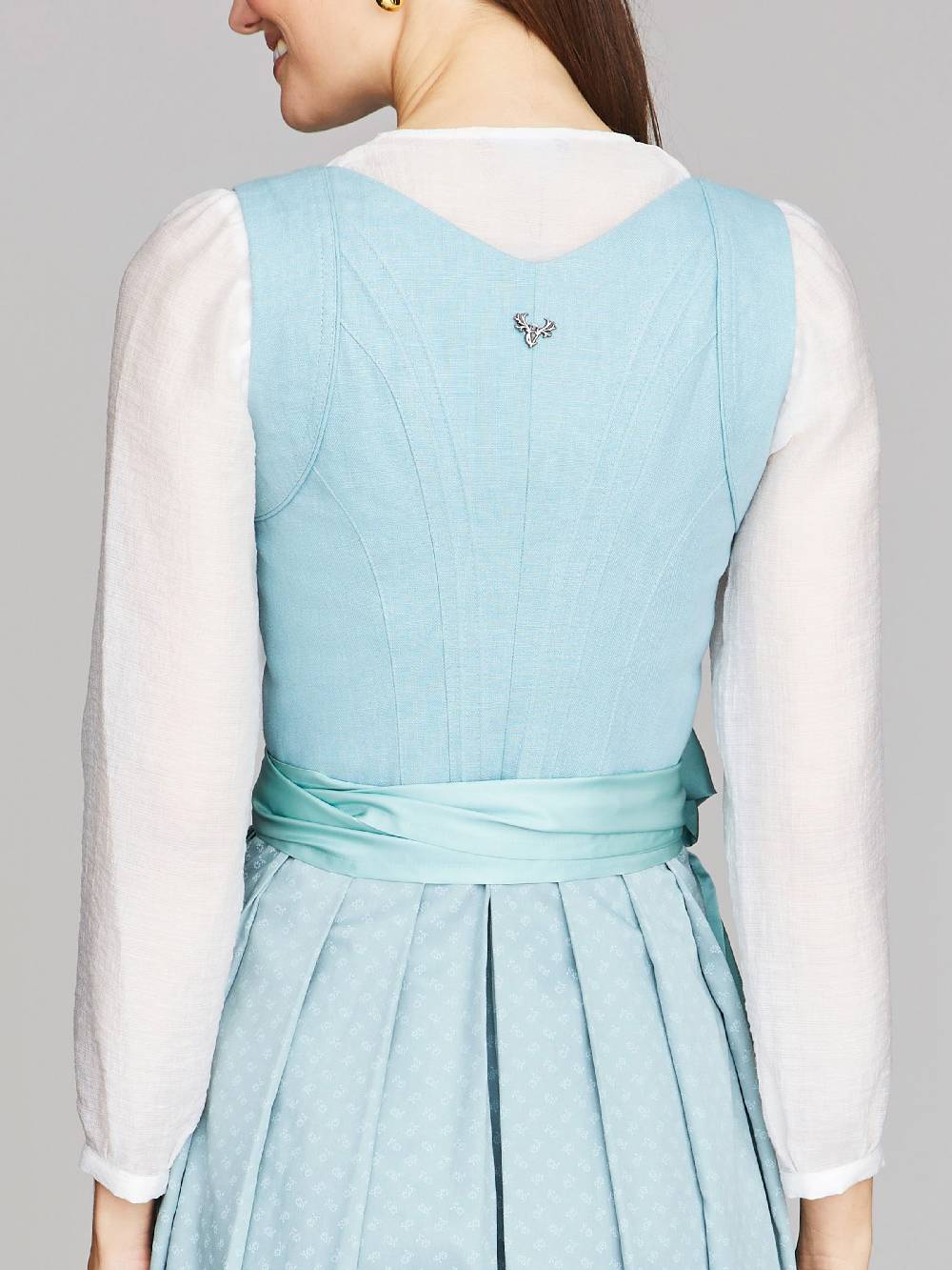 Limberry Hellblaues Dirndl mit Leinen-Mieder - NELLIE GRAPE Auslauf