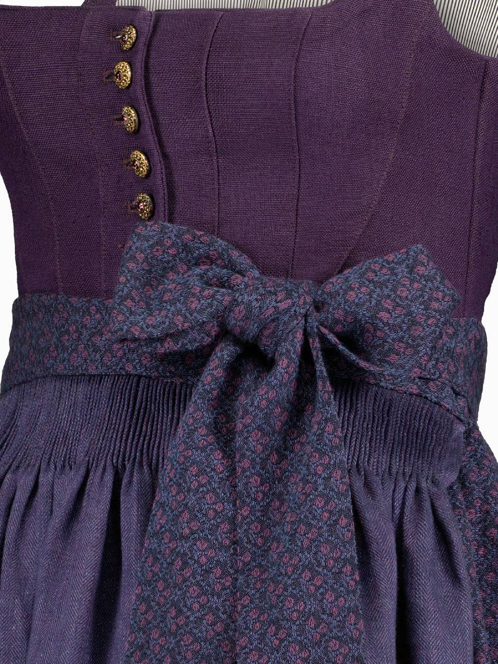 Limberry Brombeerfarbenes Dirndl aus Leinen - ANNABELLE BROMBEER Verkauf