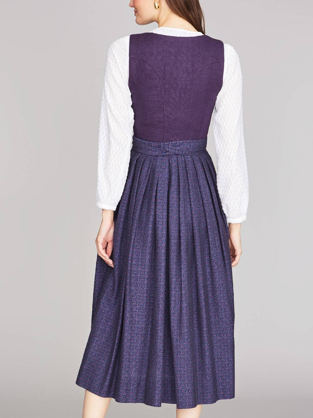 Limberry Brombeerfarbenes Dirndl aus Leinen - ANNABELLE BROMBEER Verkauf