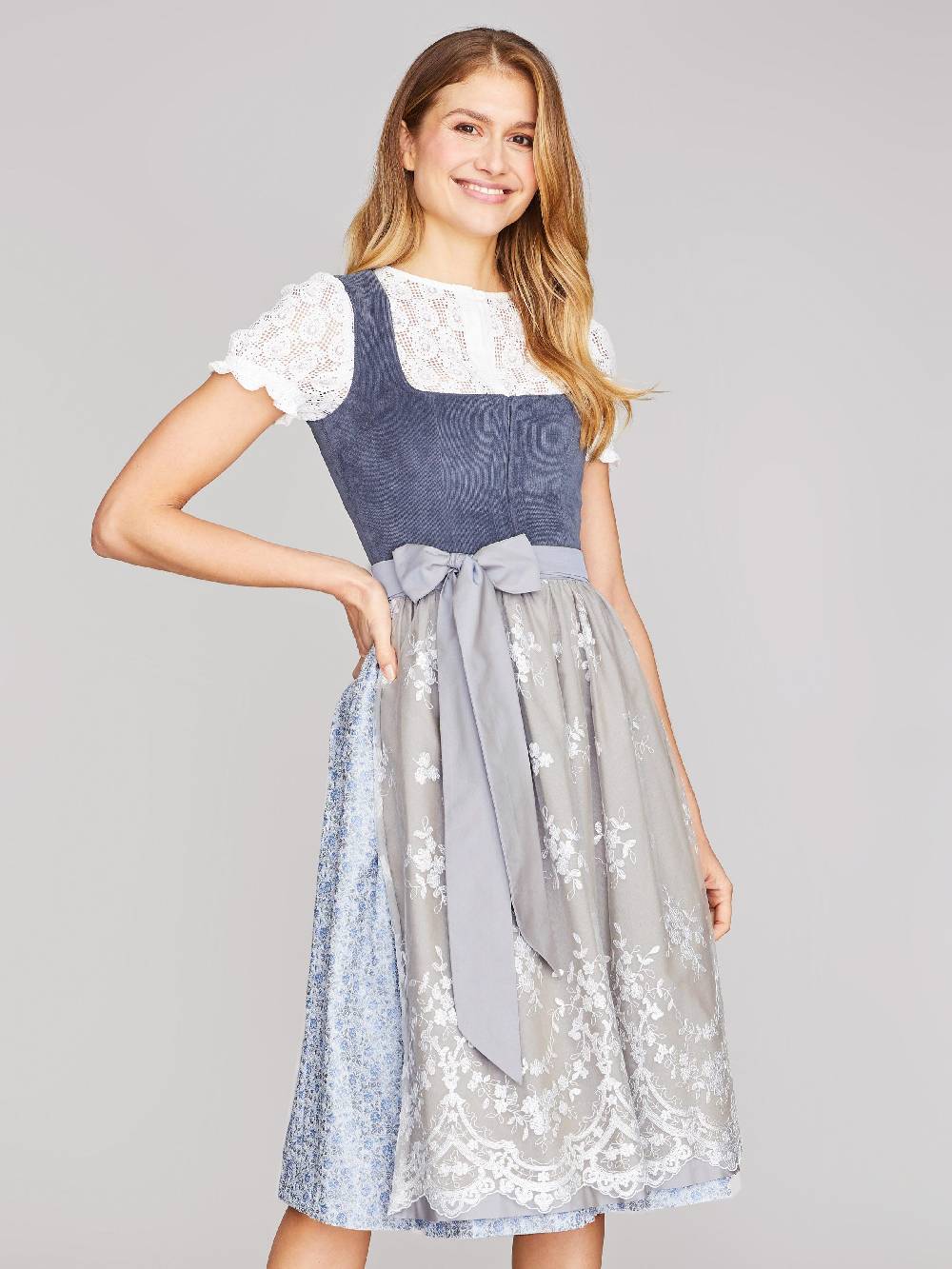 Limberry Indigo-Blaues Dirndl mit Cord-Mieder - CAMILLE INDIGO SKY Angebote