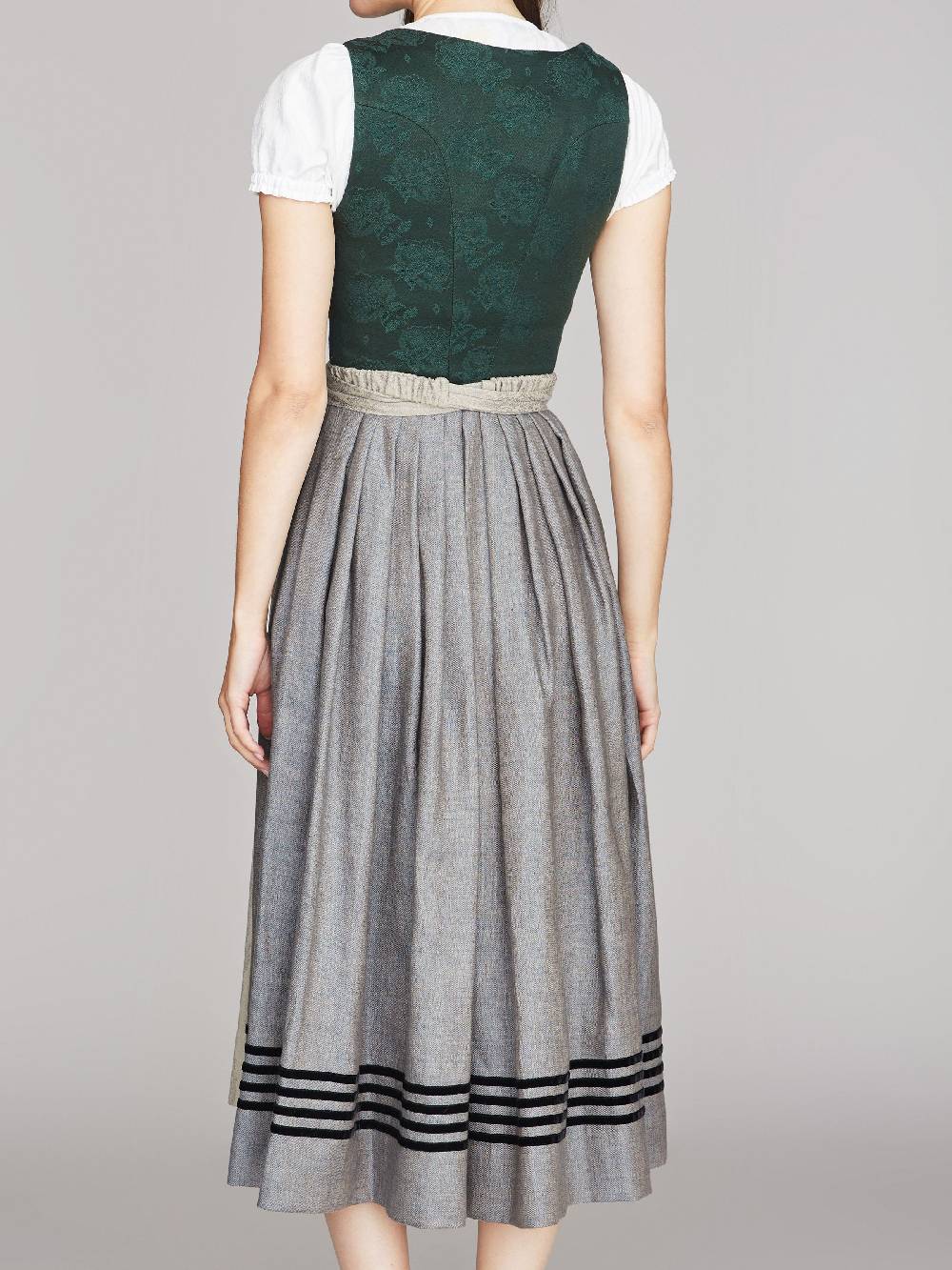 Limberry Tannengrünes Dirndl mit Blumen-Muster - MONIKA TANNE Fabrik Onlineshop