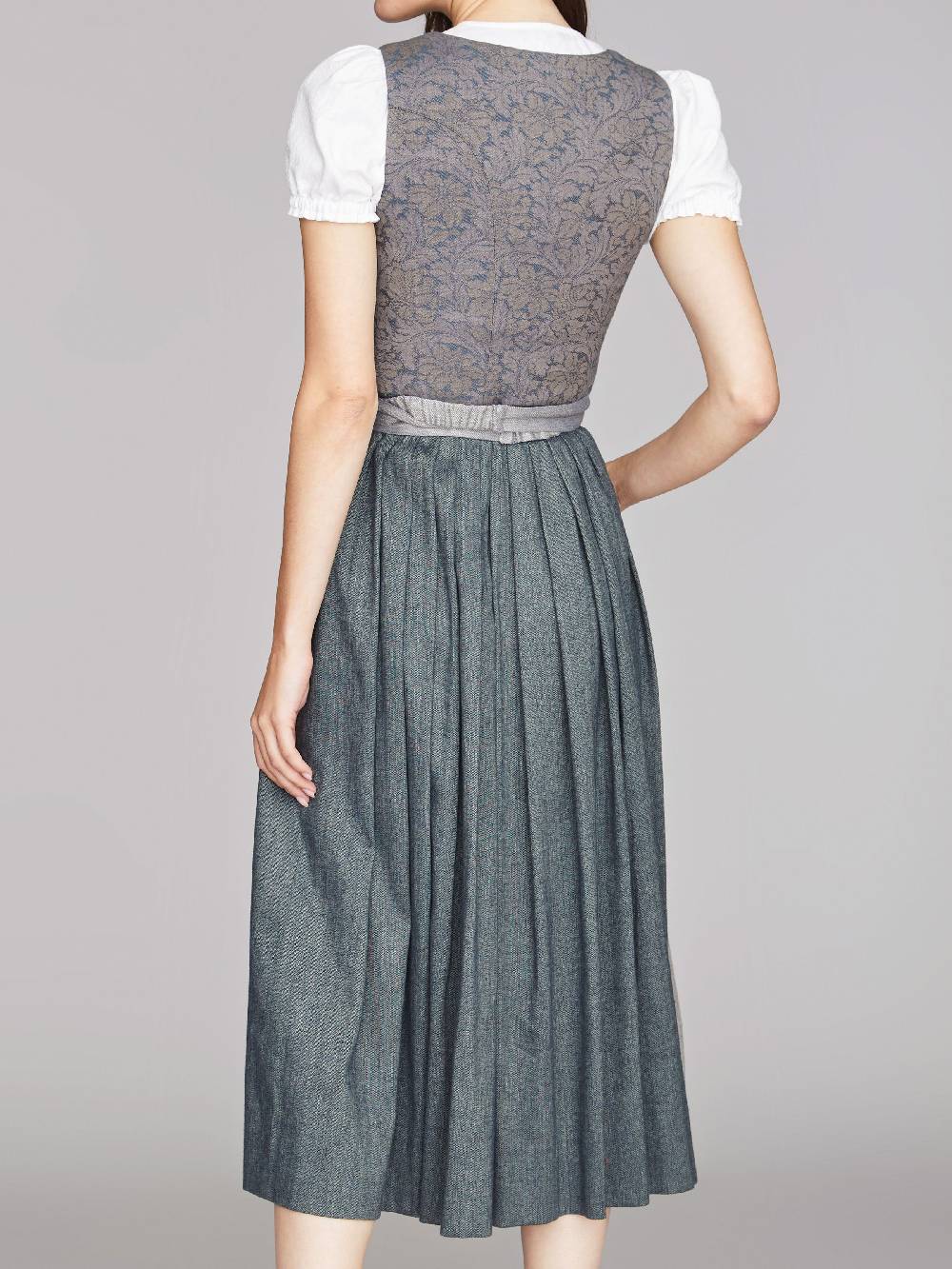Limberry Nebelblaues Dirndl mit Blumen-Muster - MONIKA NEBELBLAU Sonderangebot