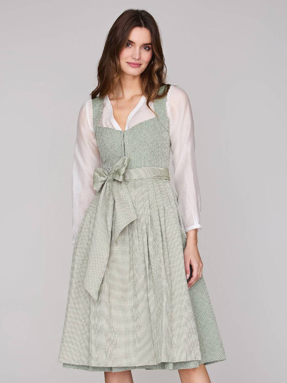 Limberry Grünes Dirndl mit Hahnentrittmuster - ANNELIE PEPITA GREEN Großer Ausverkauf