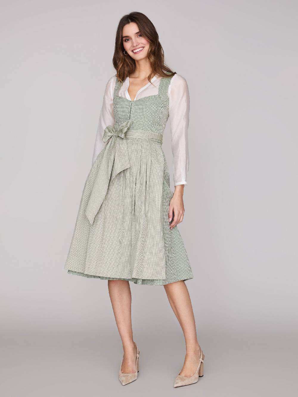 Limberry Grünes Dirndl mit Hahnentrittmuster - ANNELIE PEPITA GREEN Großer Ausverkauf