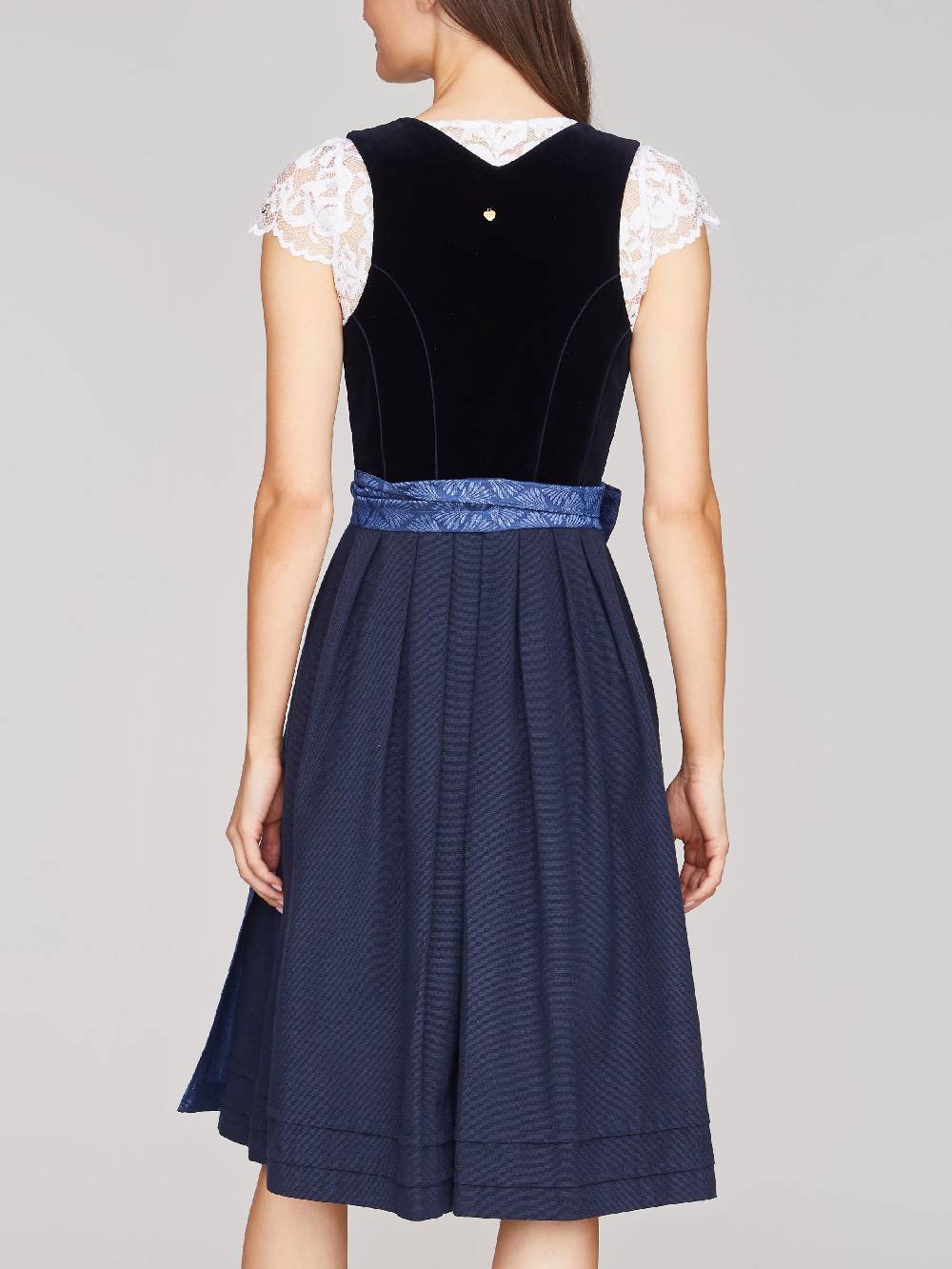 Limberry Blaues Dirndl mit Samt-Mieder - CAMILLA Valentinstagsangebot