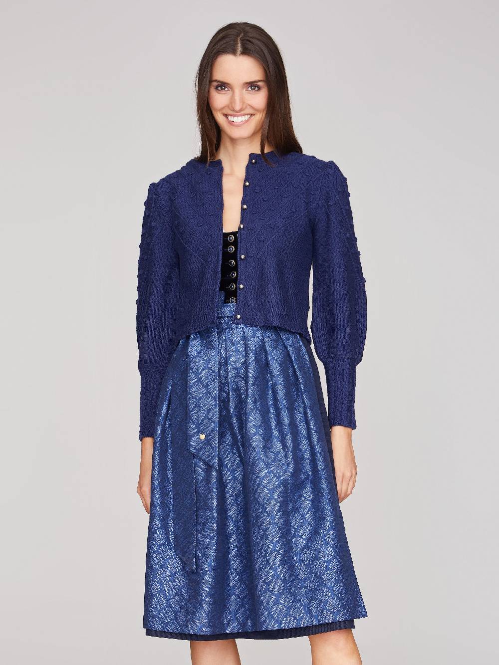 Limberry Blaues Dirndl mit Samt-Mieder - CAMILLA Valentinstagsangebot