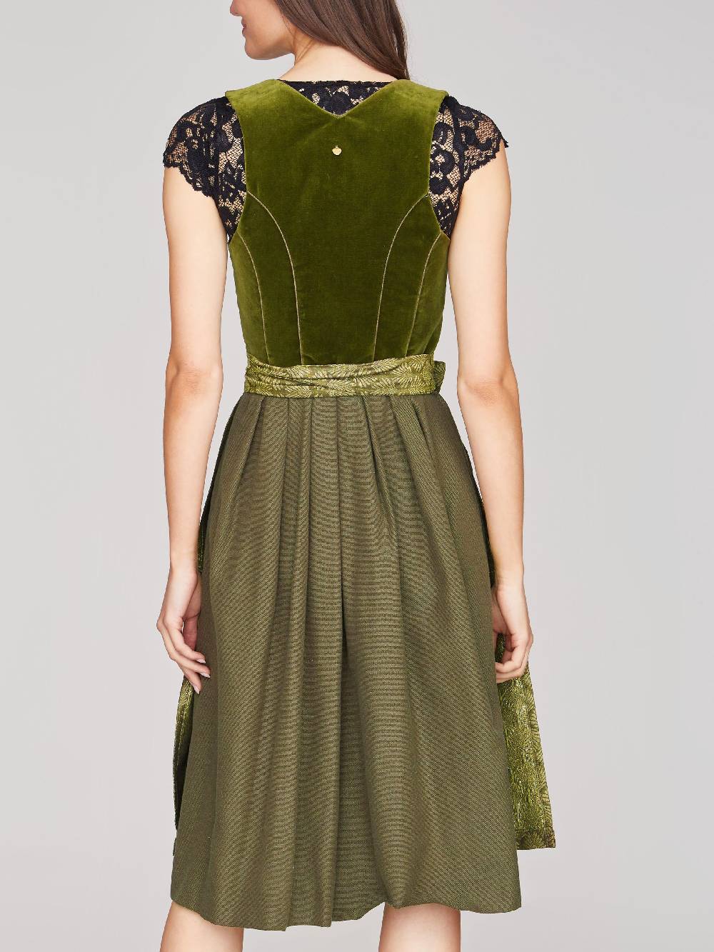 Limberry Olivgrünes Dirndl mit Samt-Mieder - CAMILLA Lagerräumung