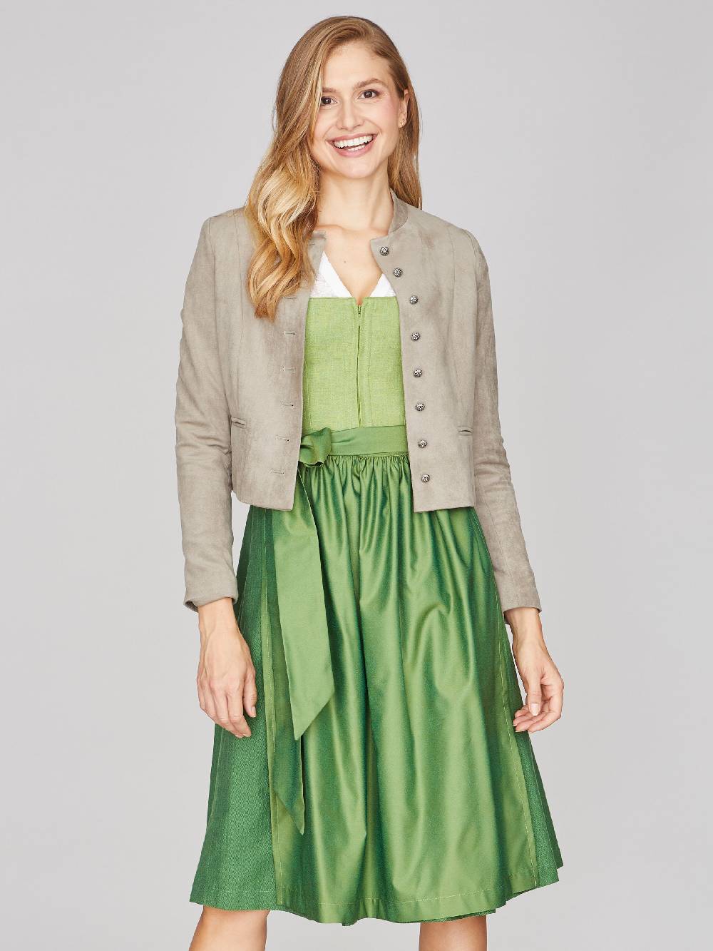 Limberry Taupefarbener Trachtenjanker in Velours - MADISON TAUPEWOOD Online Outlet