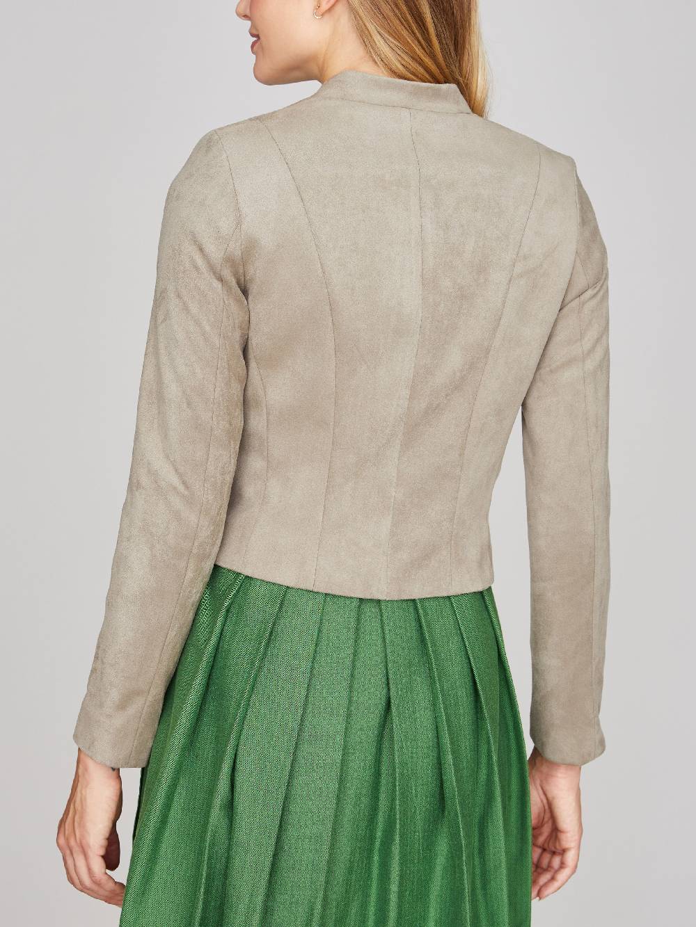 Limberry Taupefarbener Trachtenjanker in Velours - MADISON TAUPEWOOD Online Outlet