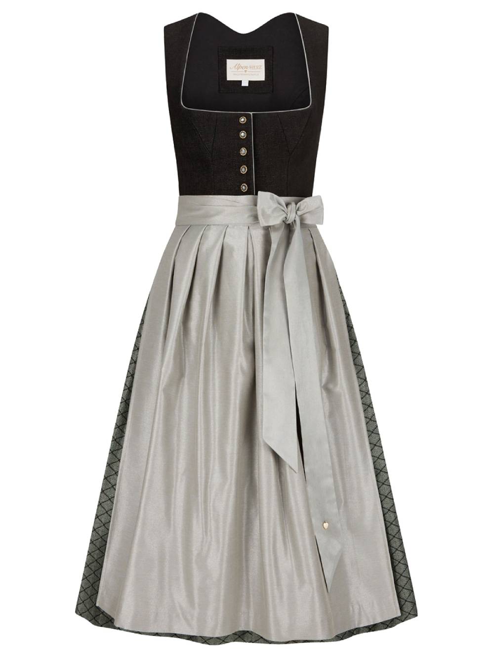 Limberry Schwarzes Dirndl mit Knöpfen - FRAUKE Große Rabatte