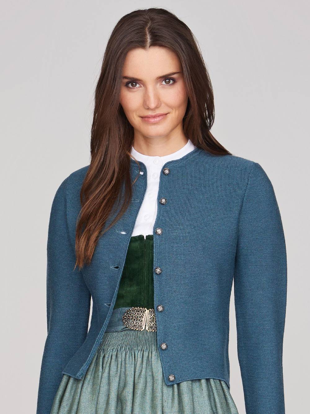 Limberry Taubenblaue Strickjacke - ALOISIA TAUBENBLAU Räumungsverkauf