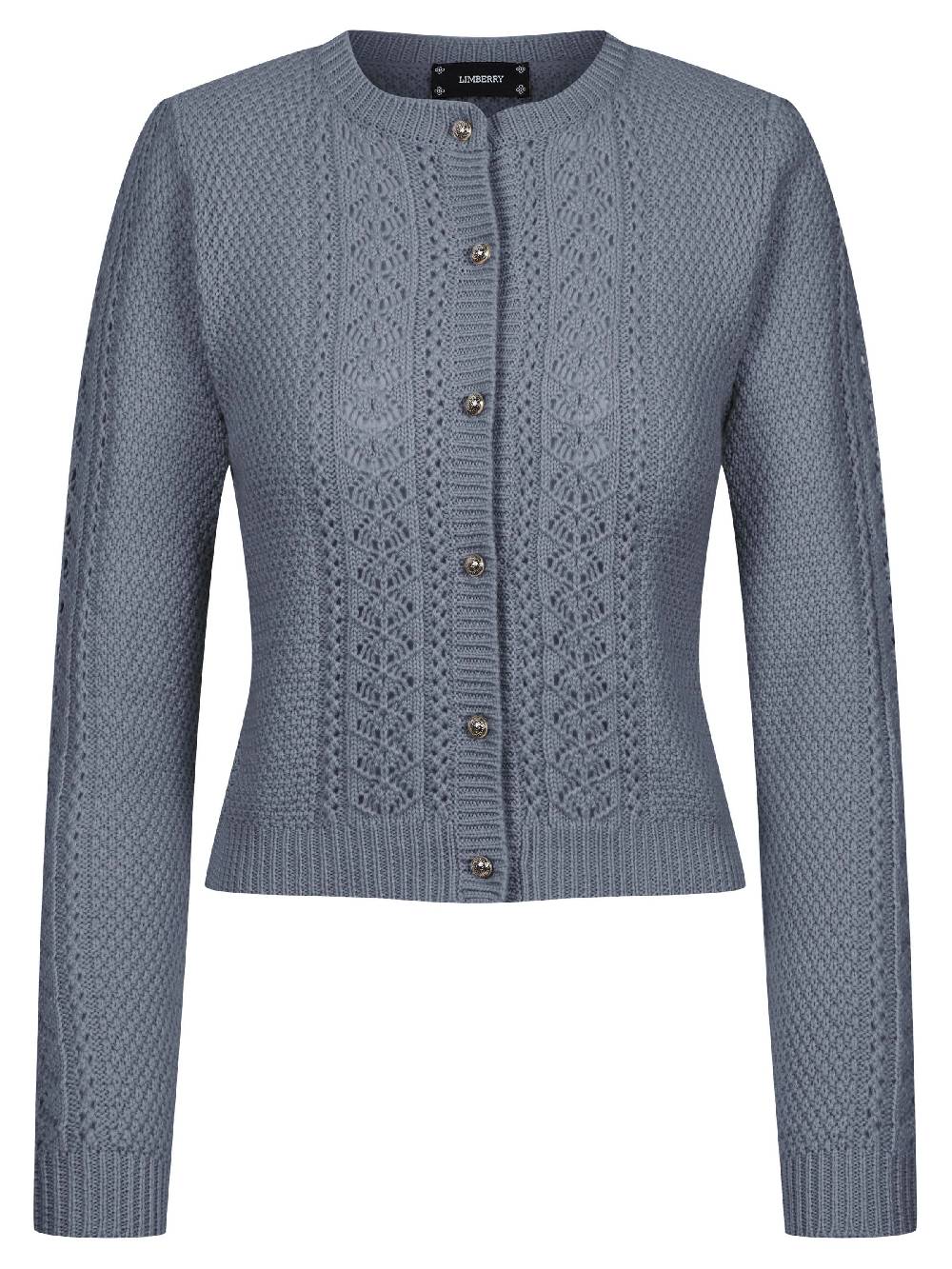 Limberry Rauchblaue Strickjacke - EVI Zeitbegrenzte Promotion