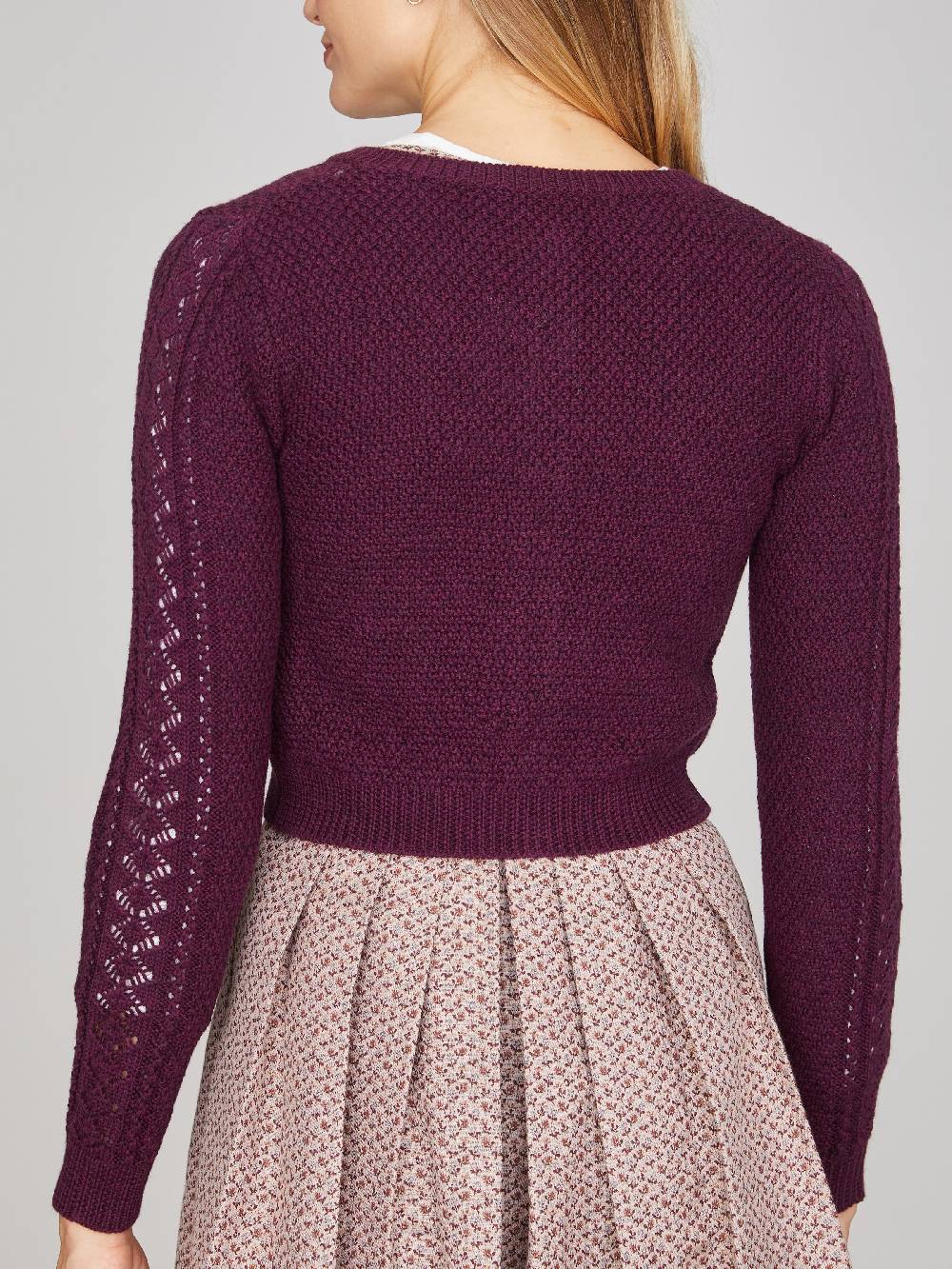Limberry Himbeerrote Strickjacke - EVI Bis zu 50% Rabatt