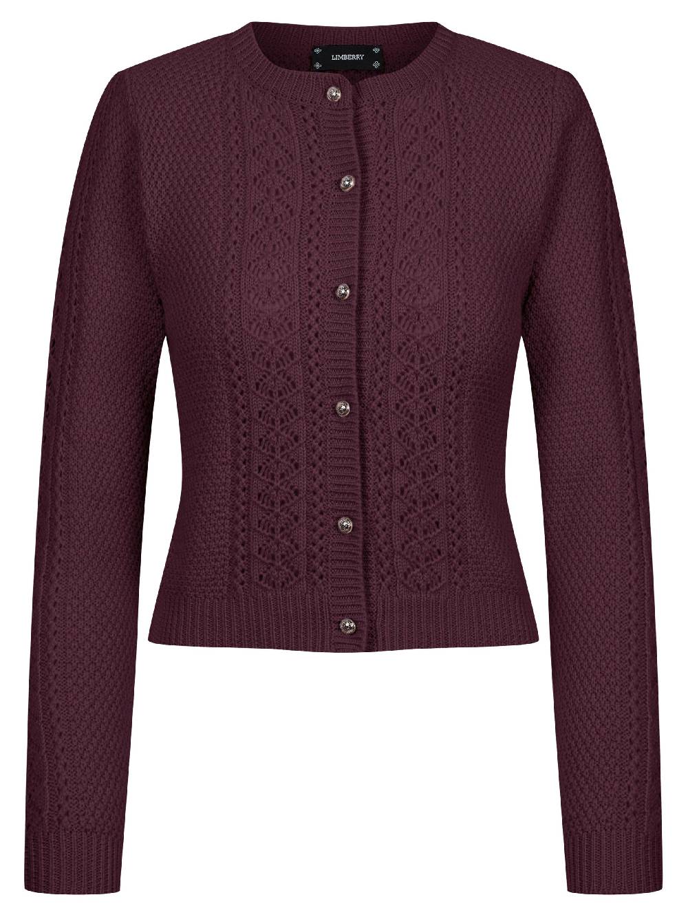 Limberry Himbeerrote Strickjacke - EVI Bis zu 50% Rabatt