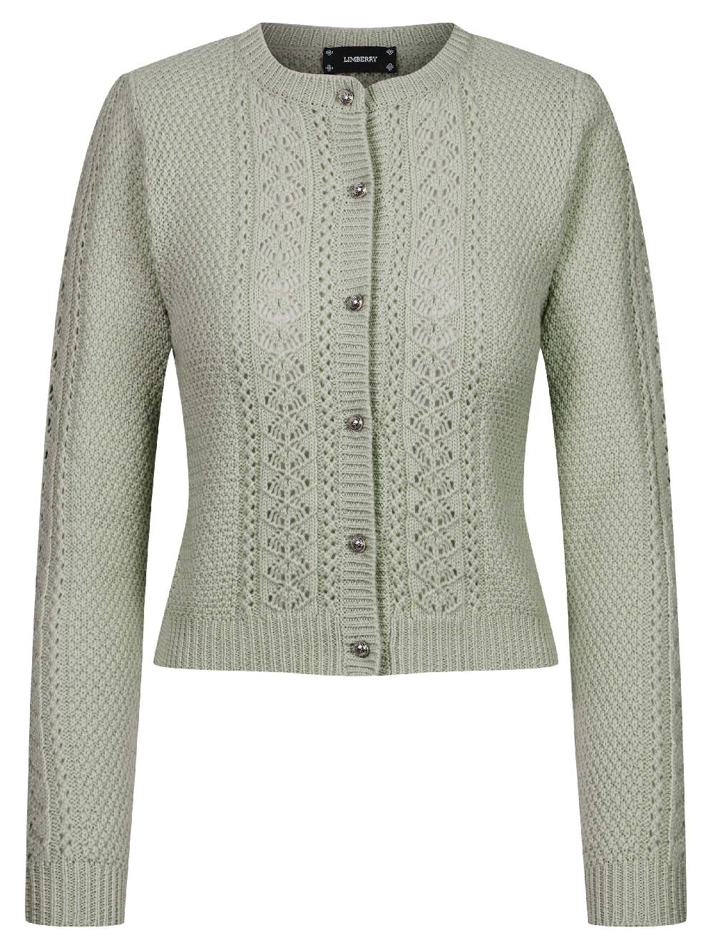 Limberry Salbeigrüne Strickjacke - EVI Bis zu 65% Rabatt