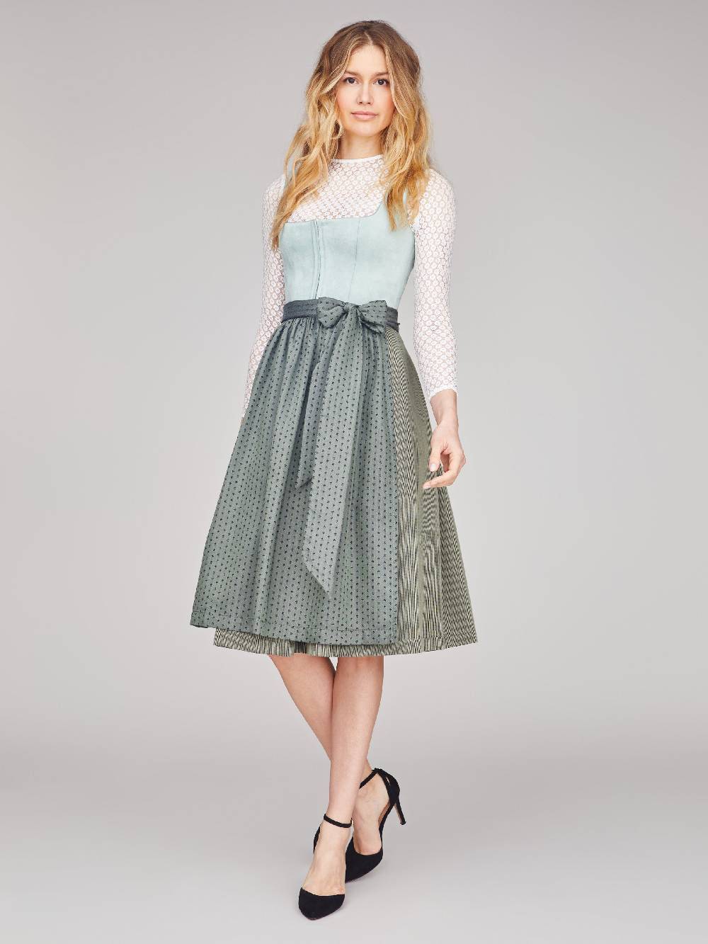 Limberry Dirndl mit Velours-Mieder in hellem Türkis - LAYLA LIGHT TURQUOISE Discount Store für neue Produkte