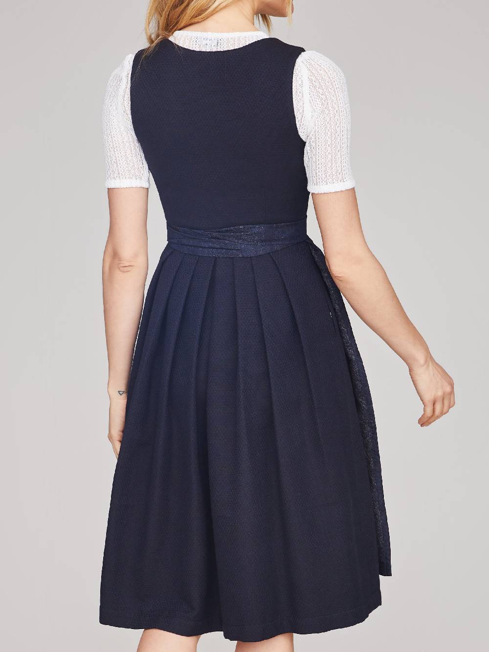 Limberry Dunkelblaues strukturiertes Dirndl - RAVEN MIDNIGHT BLUE Nur noch ein Tag übrig