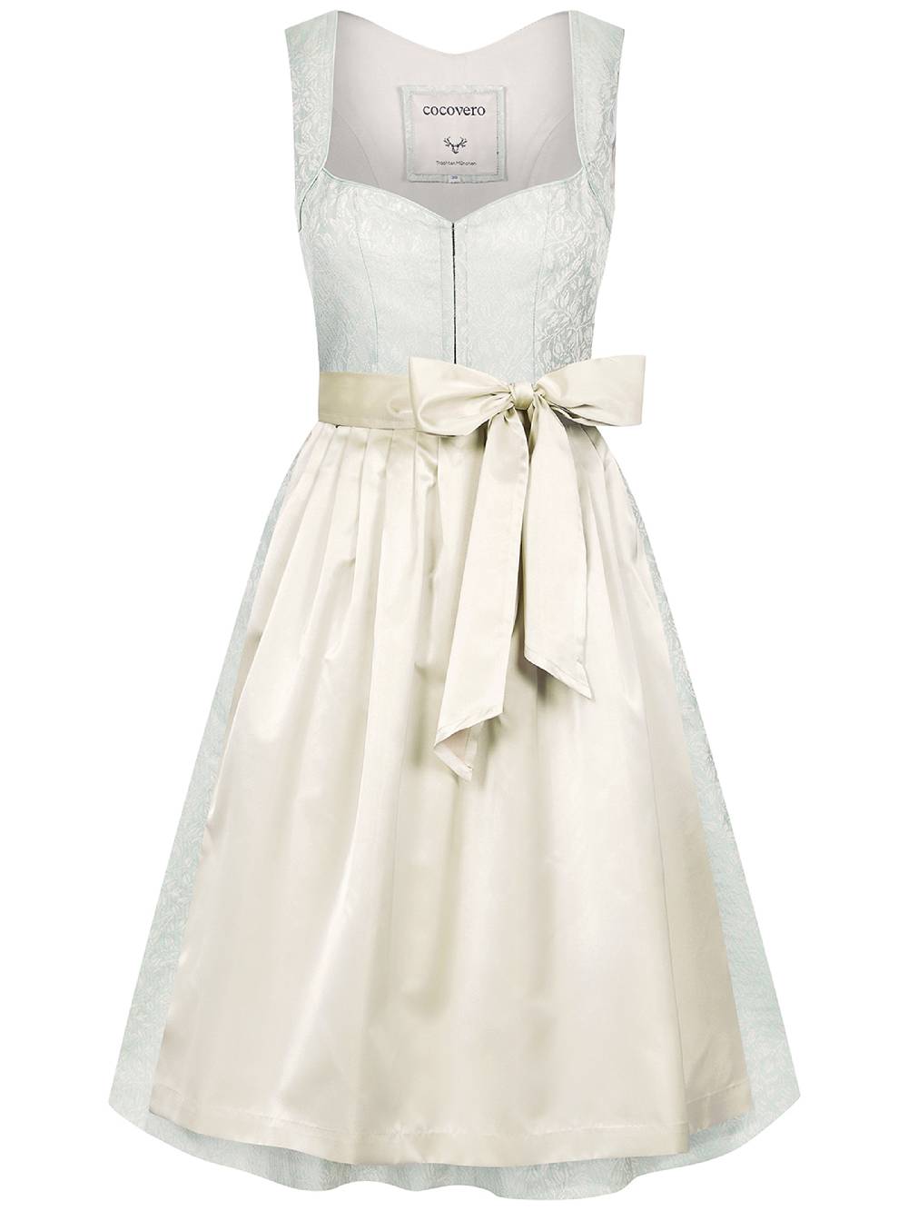 Limberry Hellgrünes Dirndl mit goldenem Muster - ANNELIE FLORAL WATER Begrenzt auf 3 Tage