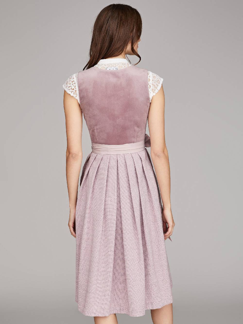Limberry Mauvefarbenes Samtdirndl - RUTH MELLOW MAUVE Fabrikverkauf