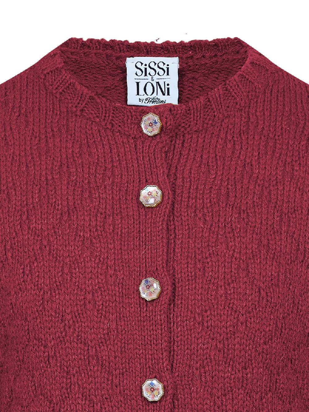 Limberry Dunkelrote Strickjacke für Kinder - INGE DUNKELROT Fabrik Onlineshop
