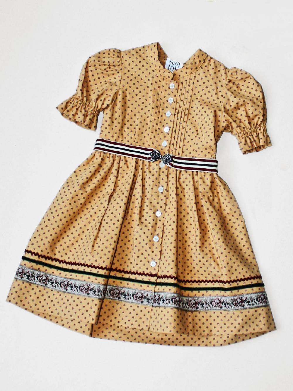 Limberry Senf-farbenes Kinderkleid - ANNAMIRL SENF Großer Ausverkauf
