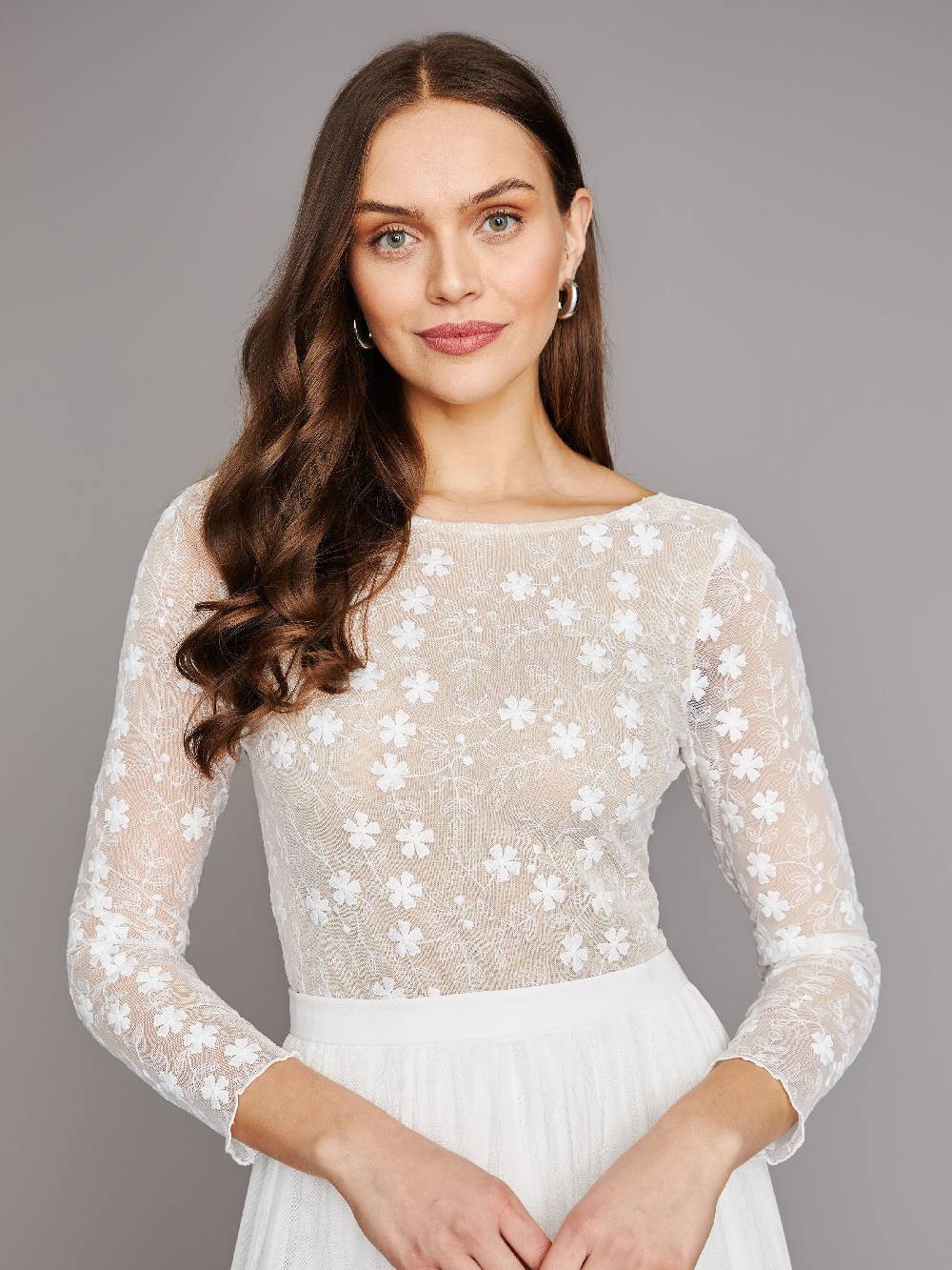 Limberry Cremefarbener Braut-Body mit tiefem Rückenausschnitt - LIA Top Angebot
