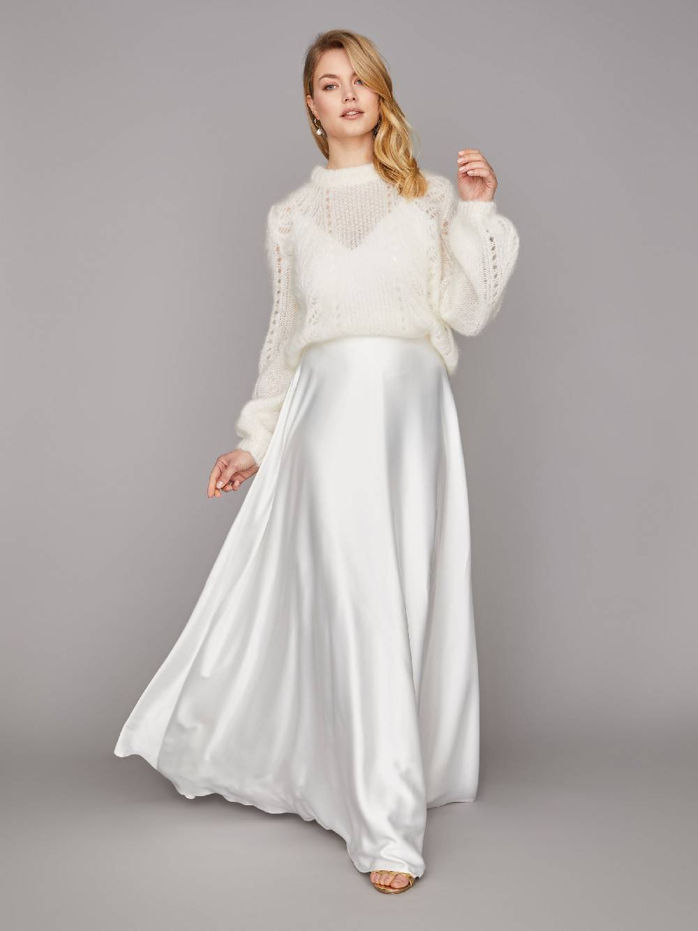 Limberry Braut-Pullover aus Mohair mit Ajourmuster - CLEO Tiefpreis